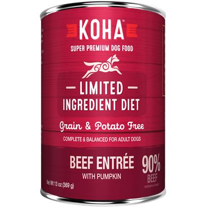 KOHA Grain & Potato Free Limited Ingredient Diet Beef Entree with Pumpkin Canned Dog Food