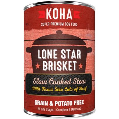 KOHA Grain & Potato Free Lone Star Brisket Slow Cooked Stew with Beef Canned Dog Food