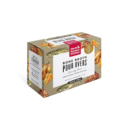The Honest Kitchen Bone Broth Pour Overs Grain Free Dog Food Topper Variety Pack