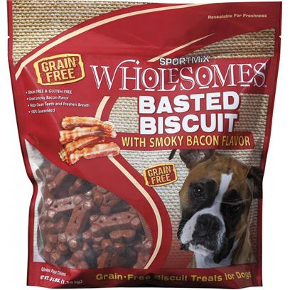 SPORTMiX Wholesomes Gourmet Biscuits with Smoky Bacon Flavor Grain Free Dog Treats