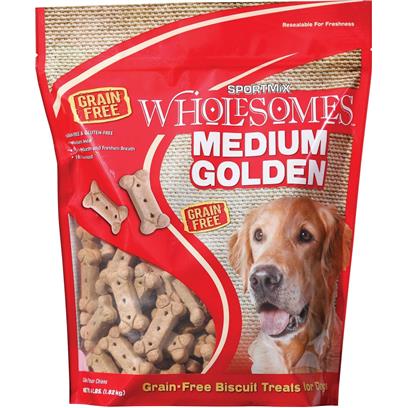 SPORTMiX Wholesomes Medium Golden Biscuits Grain Free Dog Treats