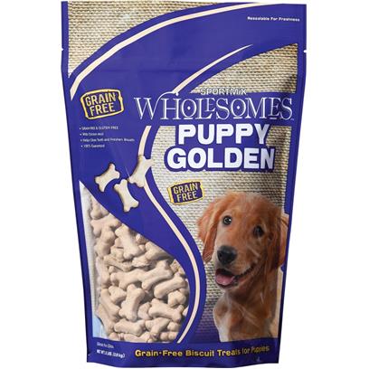 SPORTMiX Wholesomes Puppy Golden Biscuits Grain Free Dog Treats