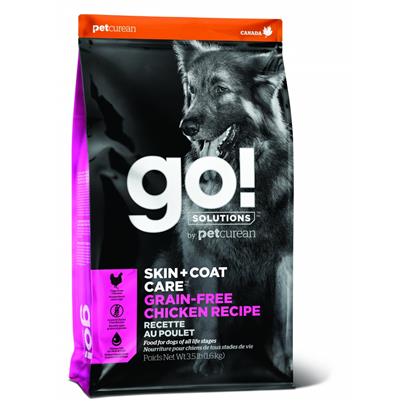 Petcurean GO! Grain Free Skin + Coat Care Chicken Recipe Dry Dog Food