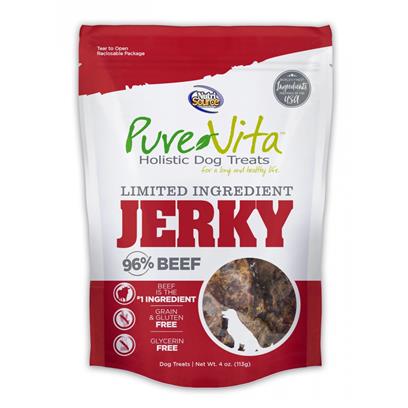 PureVita Limited Ingredient 96% Beef Jerky Holistic Dog Treats
