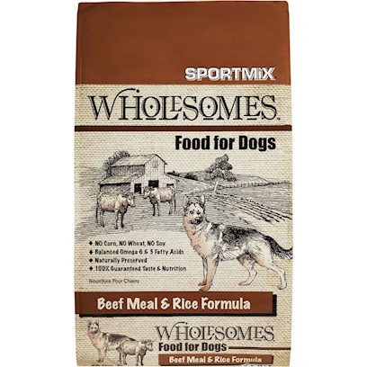 SPORTMiX Wholesomes Beef Meal & Rice Recipe Dry Dog Food