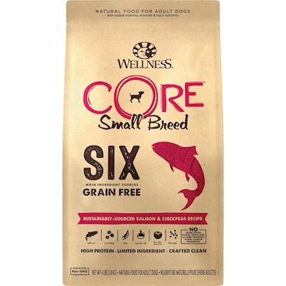 Wellness CORE SIX Salmon with Chickpeas Recipe Small Breed Dry Dog Food