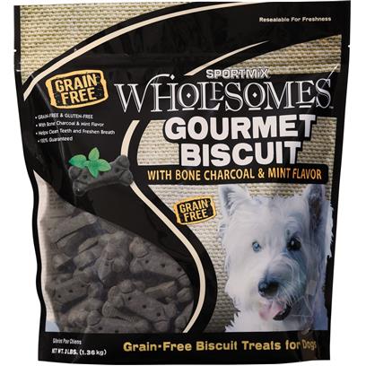 SPORTMiX Wholesomes Gourmet Biscuits with Charcoal & Mint Flavor Grain Free Dog Treats