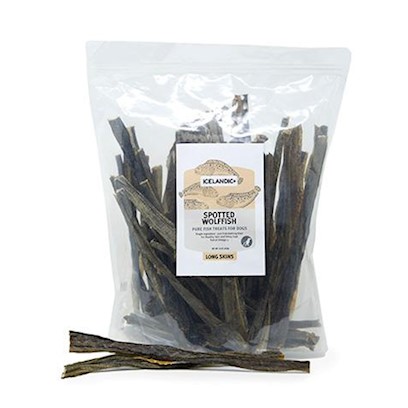 Icelandic+ Wolffish Skin Strips Fish Dog Treats