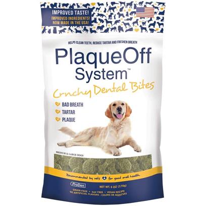 Proden PlaqueOff Dental Bites Crunchy Dog Treats for Medium & Large Breed Dogs
