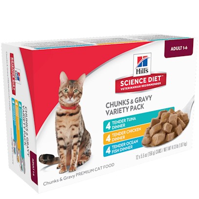 Hill's Science Diet Adult Tender Dinners Variety Pack Canned Cat Food