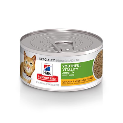 Hill's Science Diet Adult 7+ Youthful Vitality Chicken & Vegetable Entree Canned Cat Food