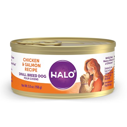 Halo Small Breed Grain Free Chicken & Salmon Recipe Canned Dog Food