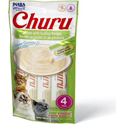 Inaba Churu Chicken Puree with Scallop Cat Treat