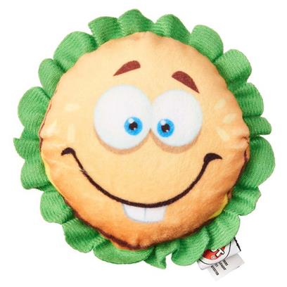 Ethical Fun Food Cheese Burger Plush Dog Toy