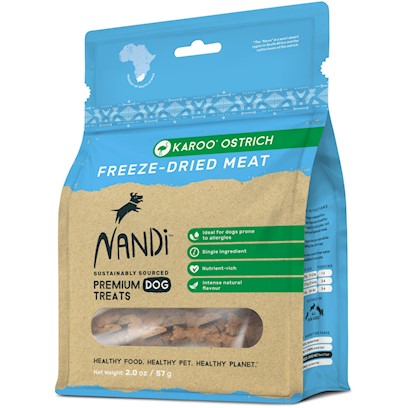 Nandi Karoo Ostrich Freeze-Dried Meat Treats