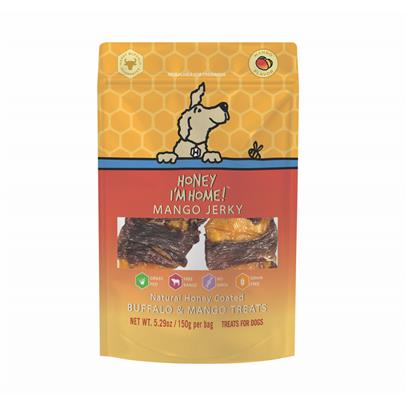 Honey I'm Home Natural Honey Coated Mango Jerky Buffalo Dog Treats