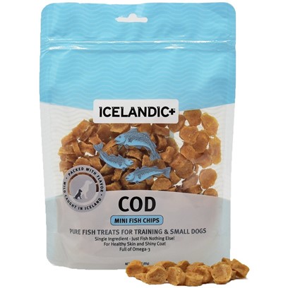 Icelandic+ Mini Cod Fish Chips Small Dog Treats