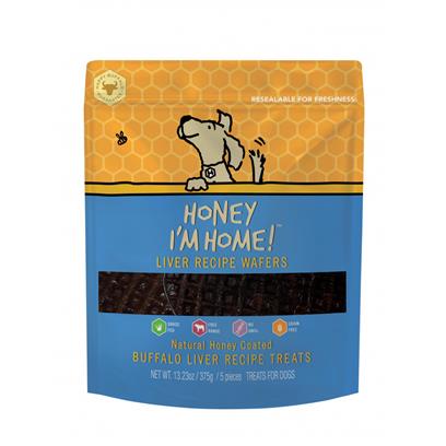 Honey I'm Home Natural Honey Coated Liver Wafers Buffalo Dog Chews