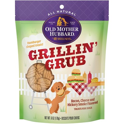 Old Mother Hubbard Grillin' Grub Bacon, Cheese & Hickory Smoke Flavored All-Natural Dog Treats