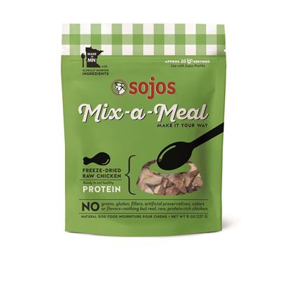 Sojos Mix-A-Meal Chicken Grain-Free Freeze-Dried Raw Dog Food Topper