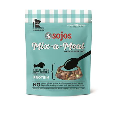 Sojos Mix-A-Meal Turkey Grain-Free Freeze-Dried Raw Dog Food Topper