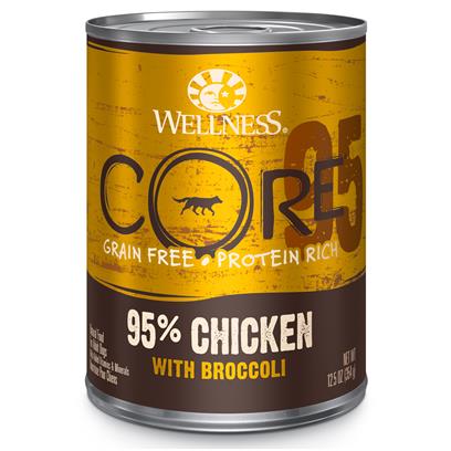 Wellness CORE 95% Natural Wet Grain Free Chicken & Broccoli Canned Dog Food