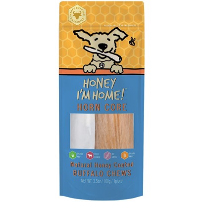 Honey I'm Home Natural Honey Coated Horn Core Buffalo Dog Chews