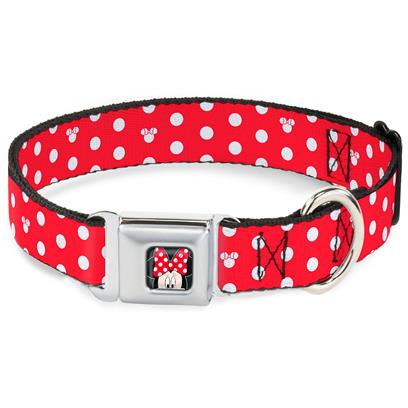 Buckle Down Minnie Mouse Seatbelt Buckle Pet Collar