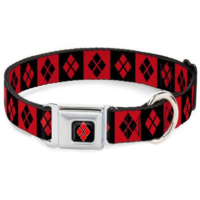 Buckle Down DC Comics Harley Quinn Diamond Logo Seatbelt Buckle Pet Collar
