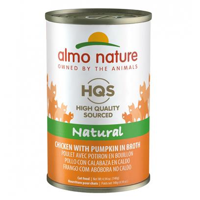 Almo Nature HQS Natural Cat Grain Free Additive Free Chicken with Pumpkin Canned Cat Food