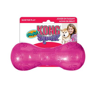 KONG Squeezz Crackle Dumbbell Dog Toy (Color Varies)