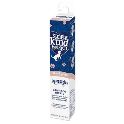 Simply Kind Hearted Squeezables Skin & Coat Dog Treats