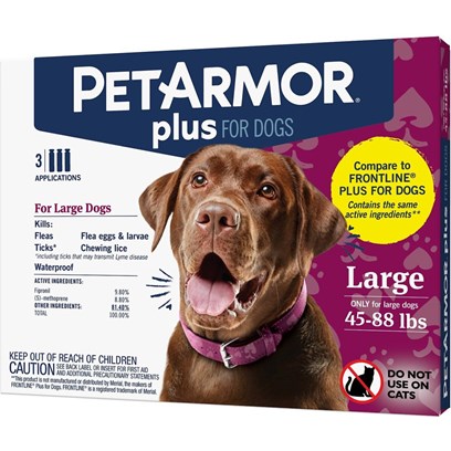 PetArmor Plus Flea & Tick Spot Treatment for Dogs 45-88 lbs