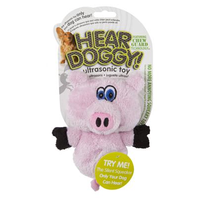 Go Dog Hear Doggy Mini Flattie Pig With Chew Guard Technology And Silent Squeak Technology Plush Dog Toy