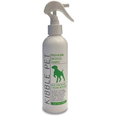 Kibble Pet Brush In Shine Waterless Shampoo Aloe Vera Honey