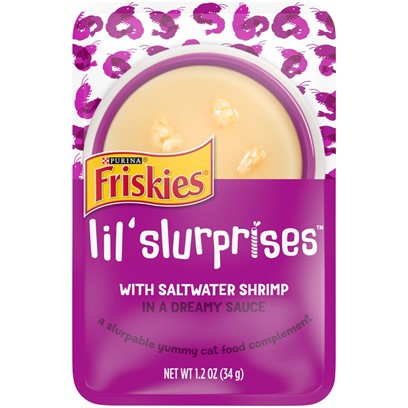 Friskies Lil Slurprises With Saltwater Shrimp Cat Food Compliment