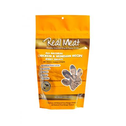 The Real Meat Company Grain Free All Natural Chicken & Venison Jerky Dog Treats