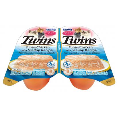 Inaba Cat Twin Cups Tuna & Chicken With Scallop Recipe Cat Food Topper