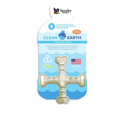 Spunky Pup Clean Earth Recycled Crossbones Dog Toy