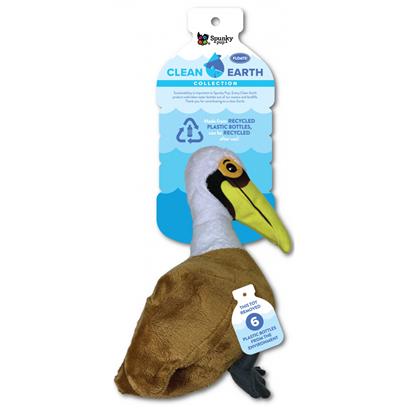 Spunky Pup Clean Earth Pelican Plush Dog Toy