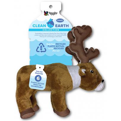 Spunky Pup Clean Earth Caribou Plush Dog Toy