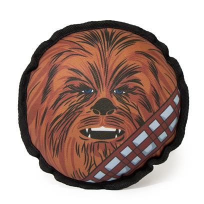 Buckle Down Star Wars Chewbacca Face Closeup Brown Ballistic Squeaker Dog Toy