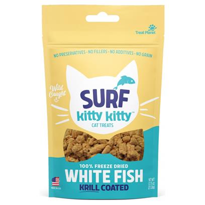 Kitty Kitty Surf 100% Freeze Dried White Fish Treat with Krill Coating