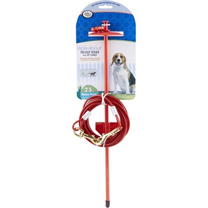 Roam About Tie-Out Stake W/25Ft Cable