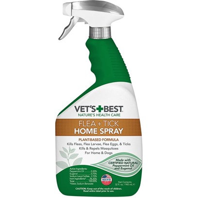 Vets Best Natural Flea+Tick Home Spray 32Oz