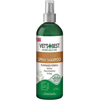 Vet’s Best Natural Anti-Flea Easy Spray Shampoo 16Oz