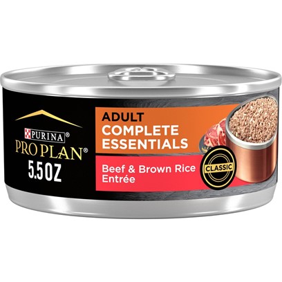 Purina Pro Plan Canned Beef and Brown Rice Entree for Adult Dogs