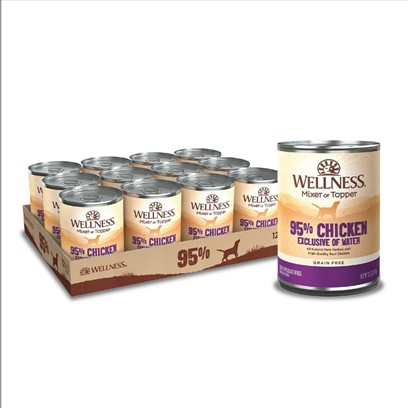 Wellness Canned Dog Food for Adult Dogs 95% Chicken