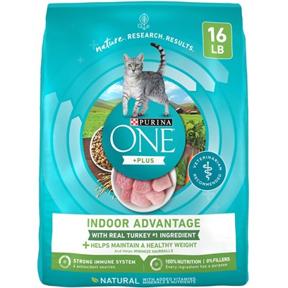 Purina ONE +Plus Indoor Advantage with Real Turkey Natural Adult Dry Cat Food