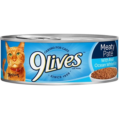 9 Lives Ocean Whitefish Dinner Canned Cat Food